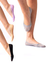 DRESP Sneaker Socks, transparent, Cotton sole with grip, no-show